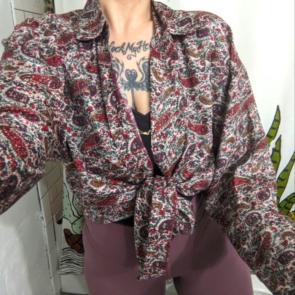 Pure Silk Top Johnathan Martin size medium Vintage